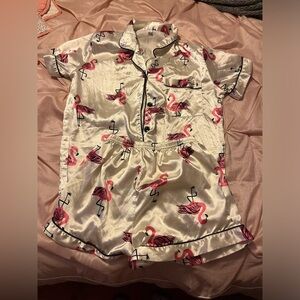 Flamingo, short sleeve and shorts PJ set